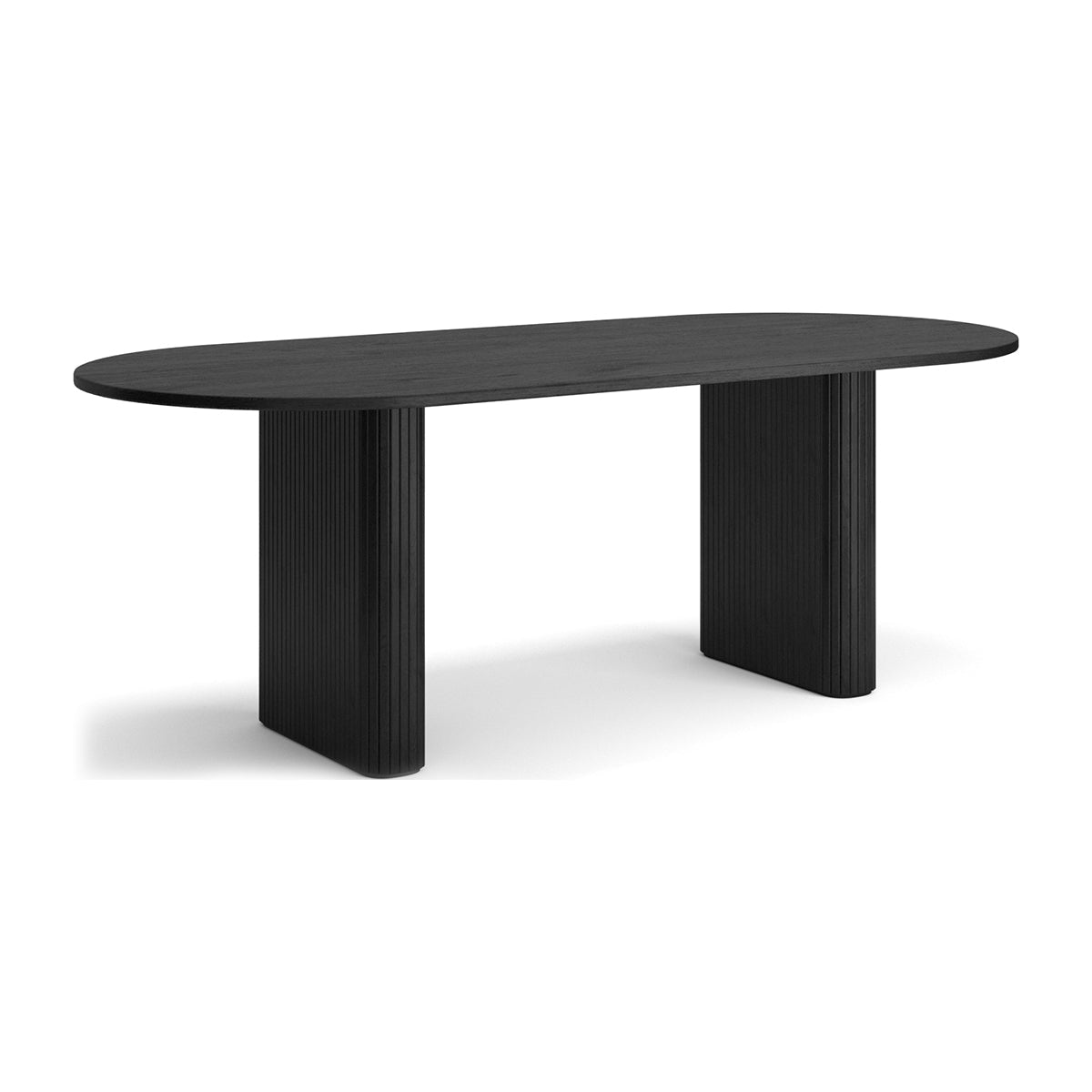 Table à manger ovale noire (220 cm)