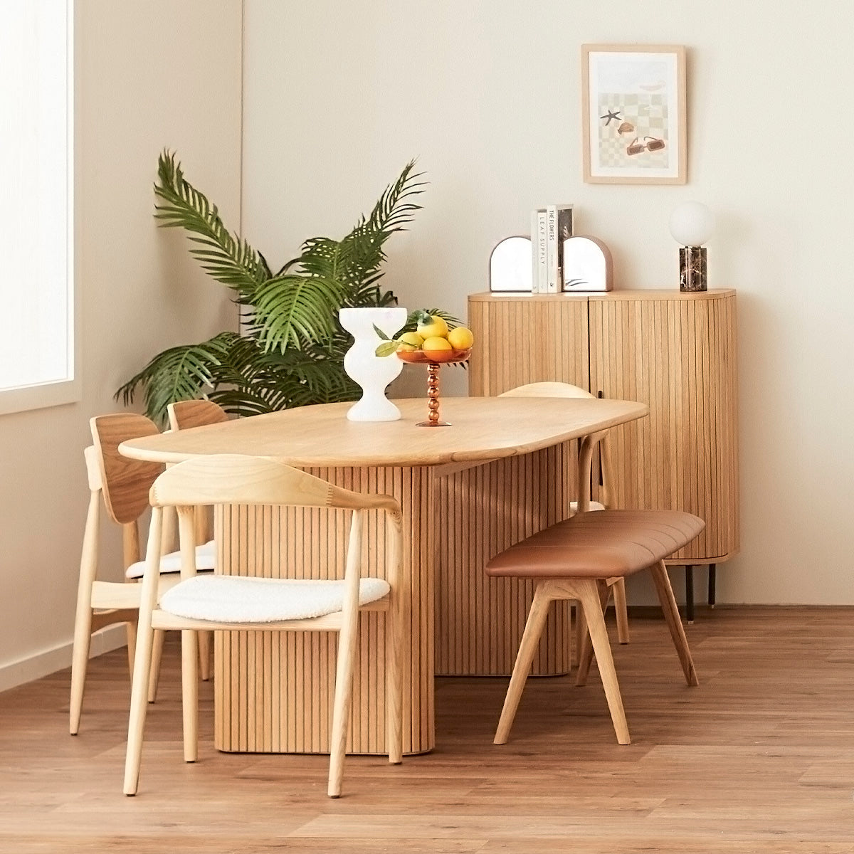 Table à manger ovale noire (220 cm)