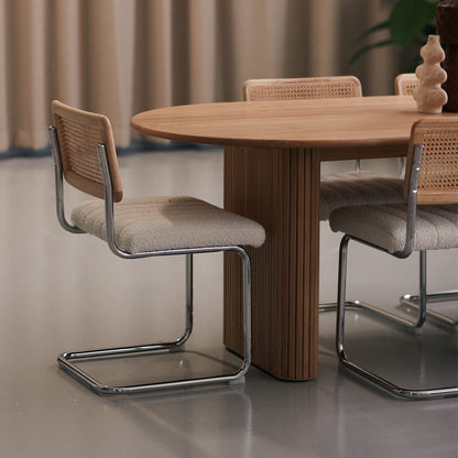 Table à manger ovale noire (220 cm)