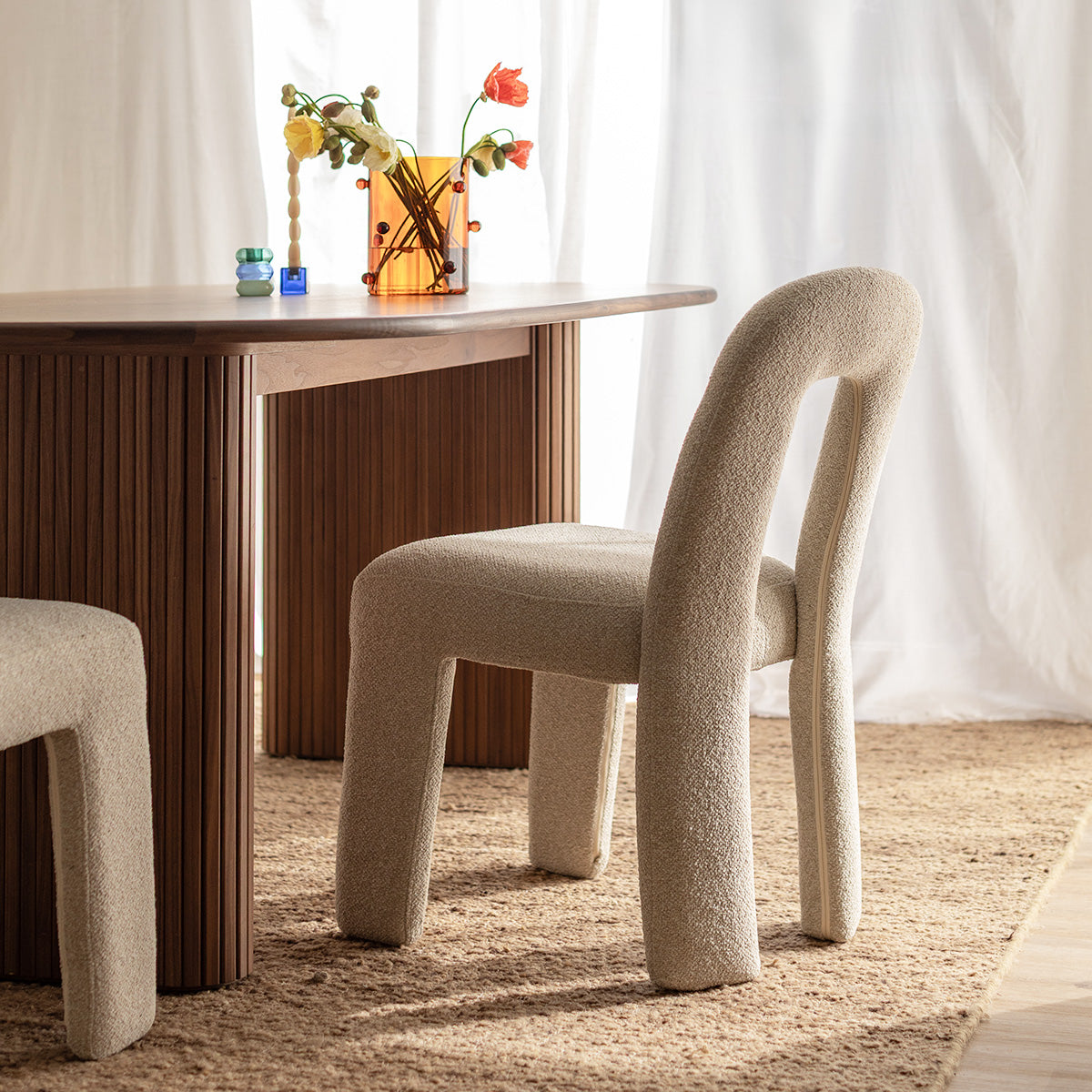 Table à manger ovale noire (220 cm)