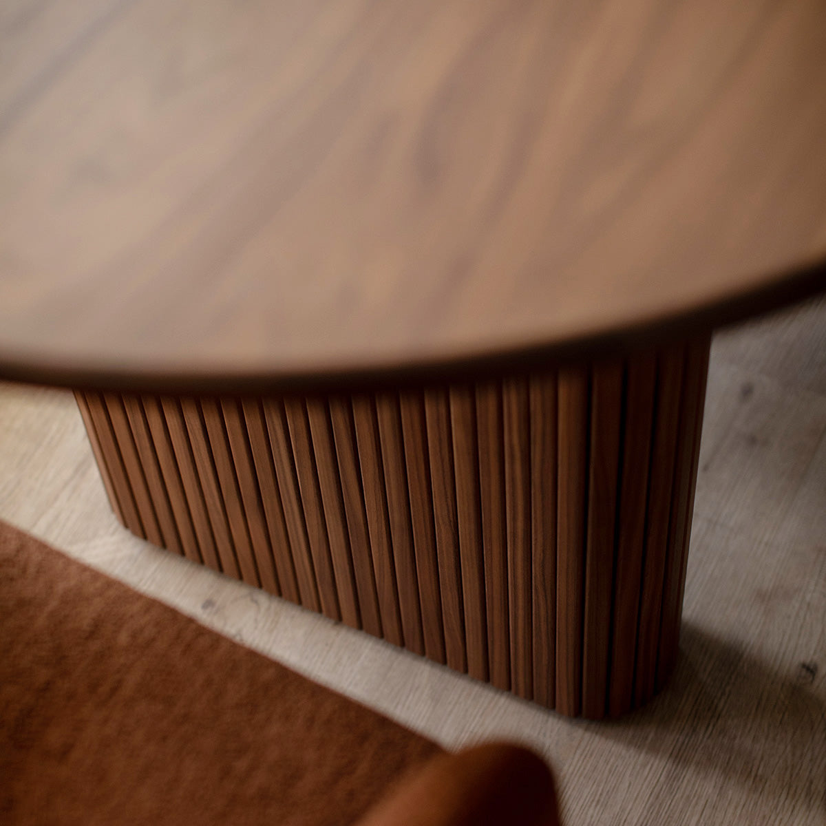 Table à manger ovale noire (220 cm)