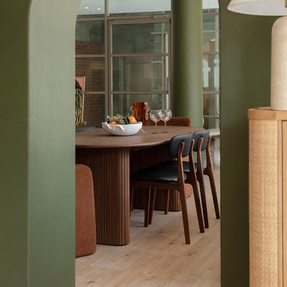 Table à manger ovale noire (220 cm)