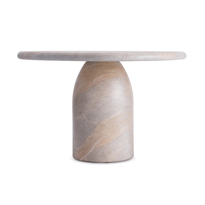 Table à manger Santino (finition pierre naturelle, 120 cm)