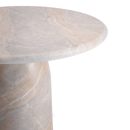 Table à manger Santino (finition pierre naturelle, 120 cm)