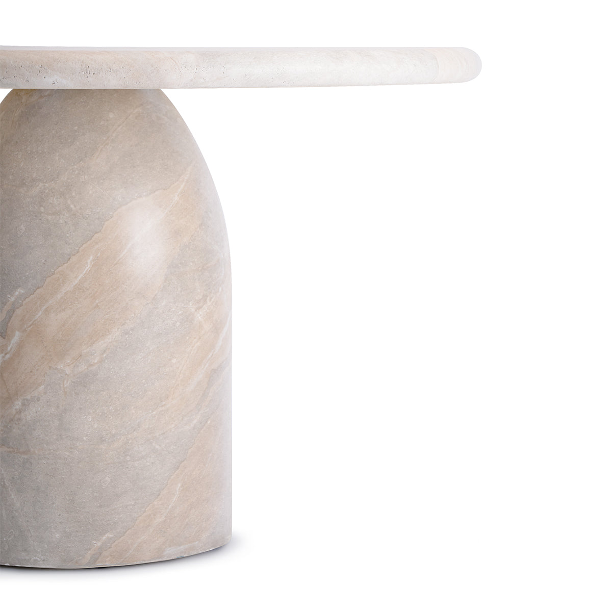 Table à manger Santino (finition pierre naturelle, 120 cm)