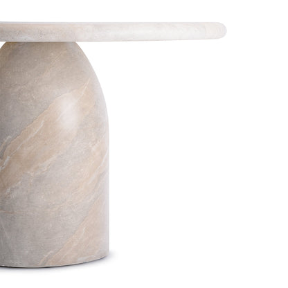 Table à manger Santino (finition pierre naturelle, 120 cm)