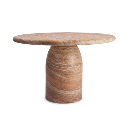 Table à manger Santino (finition pierre naturelle, 120 cm)