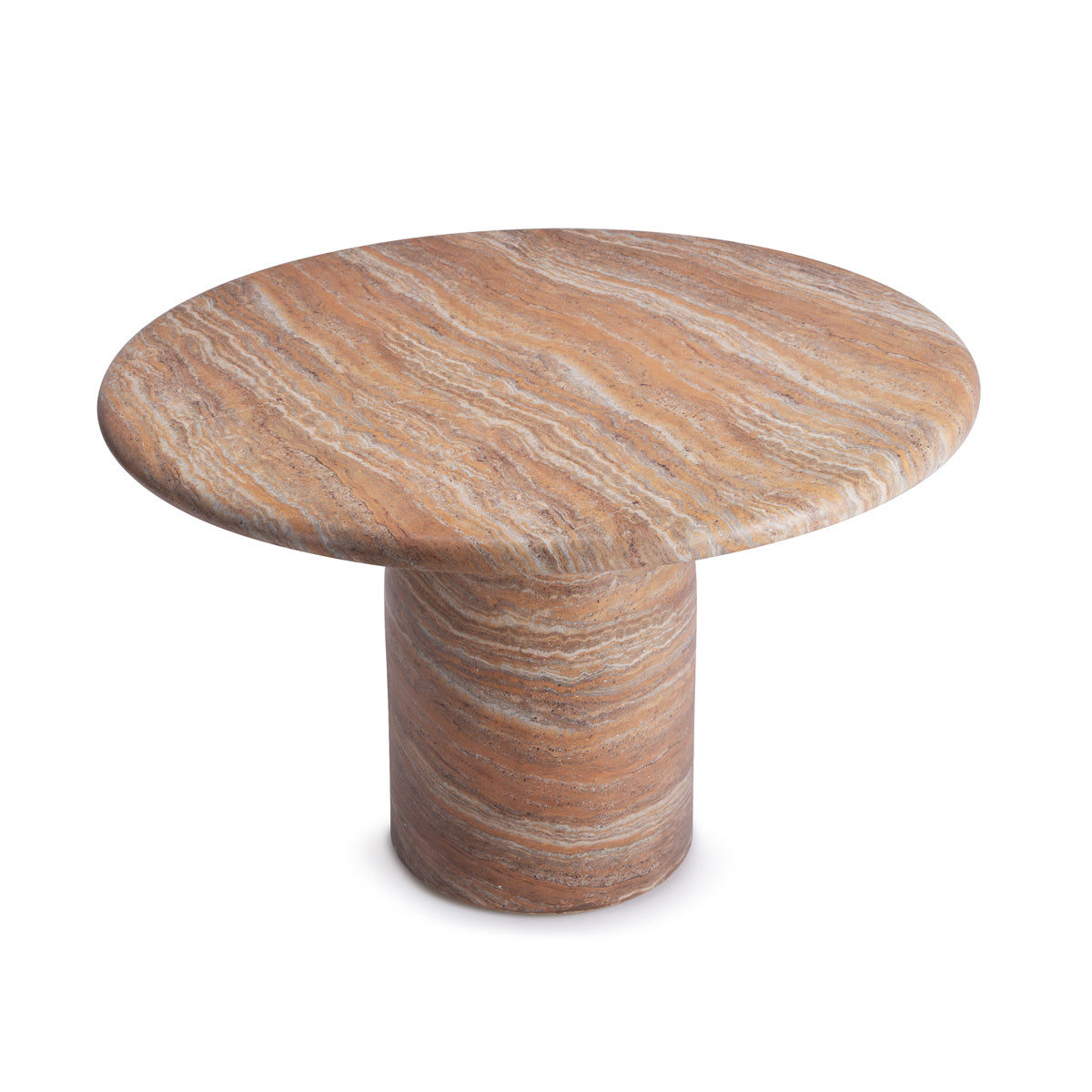 Table à manger Santino (finition pierre naturelle, 120 cm)