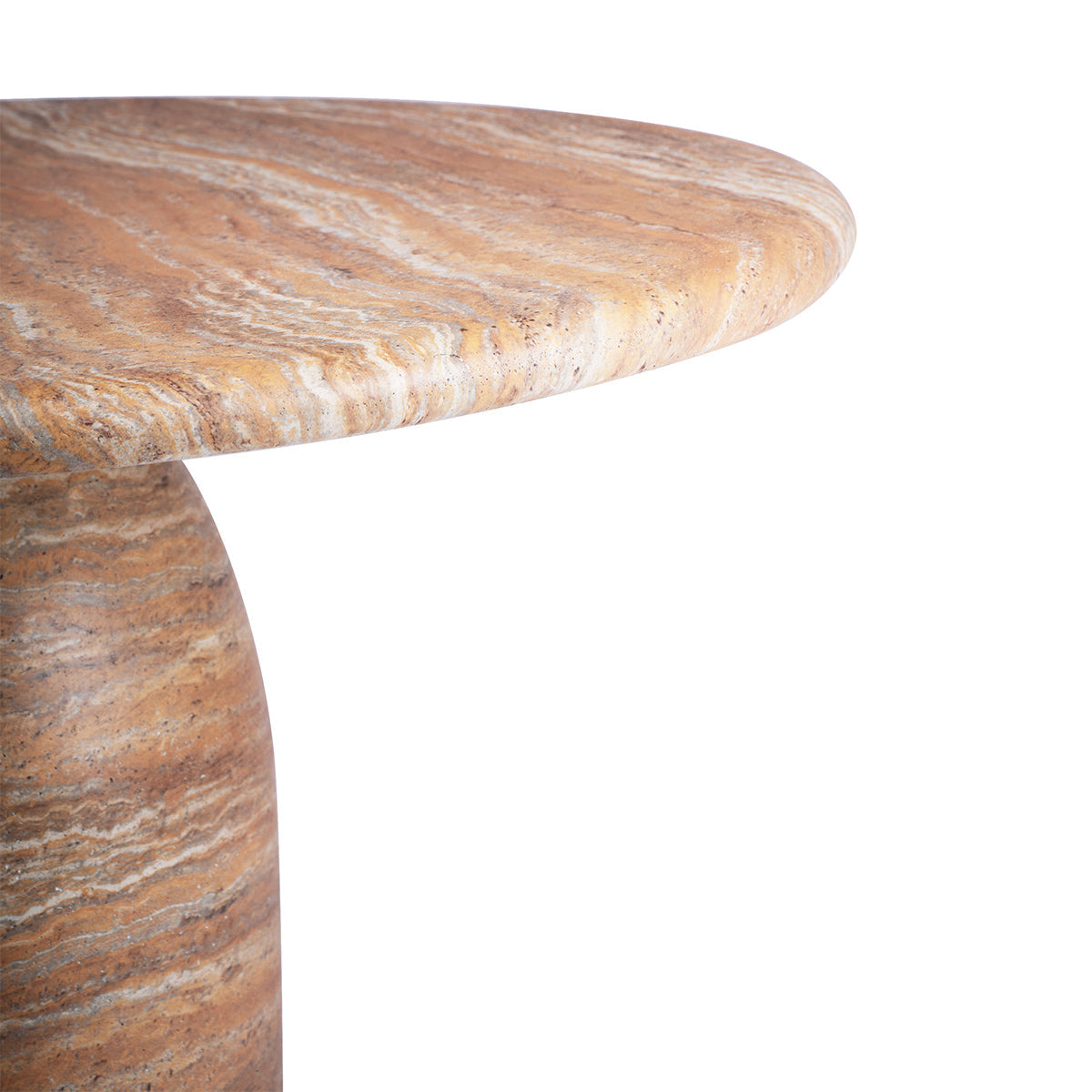 Table à manger Santino (finition pierre naturelle, 120 cm)