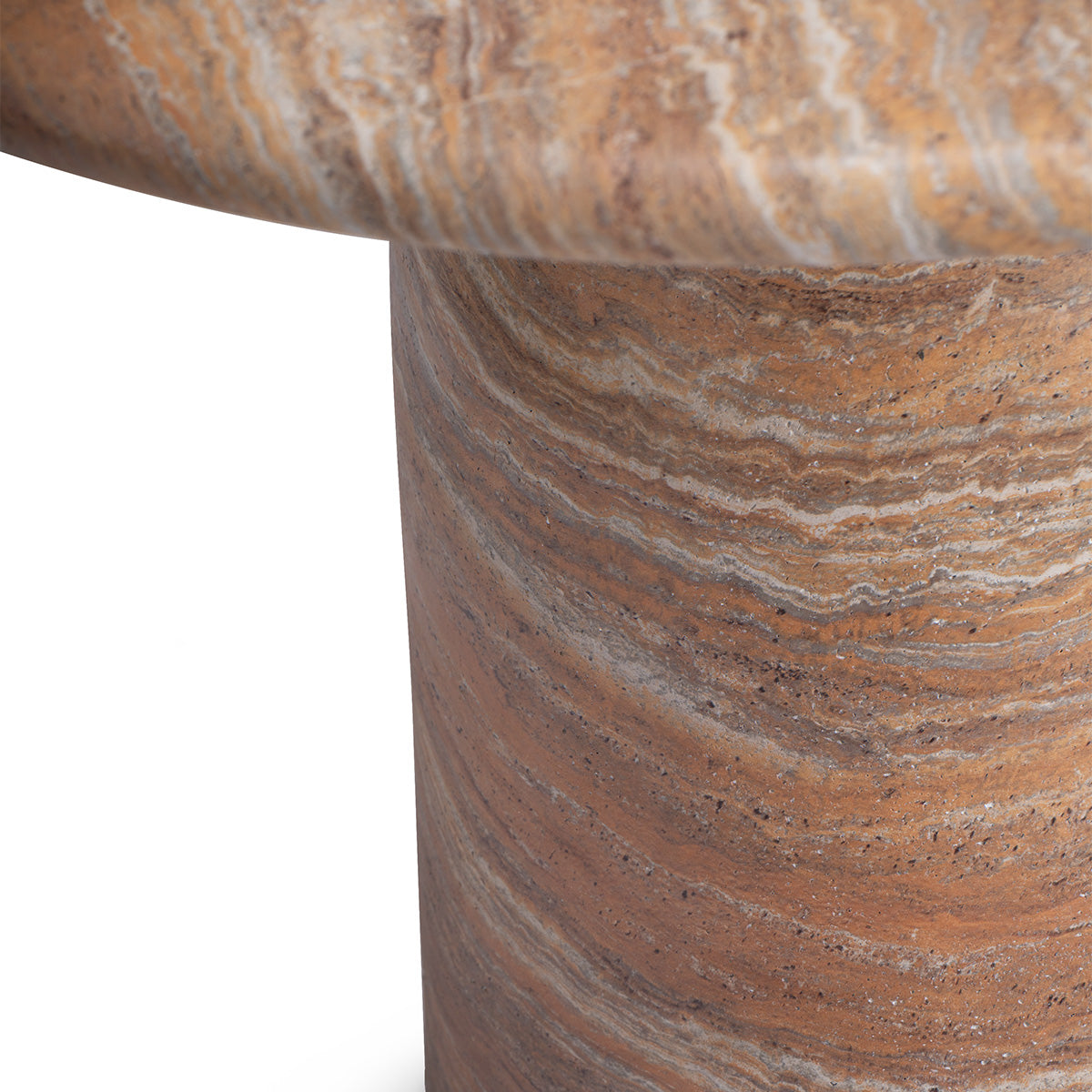 Table à manger Santino (finition pierre naturelle, 120 cm)