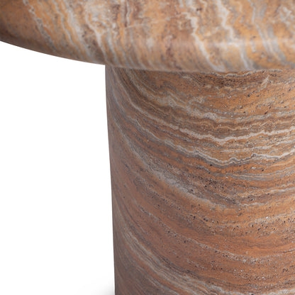 Table à manger Santino (finition pierre naturelle, 120 cm)