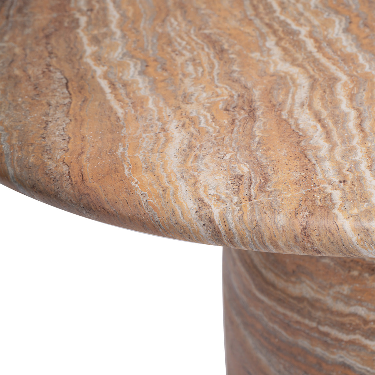 Table à manger Santino (finition pierre naturelle, 120 cm)