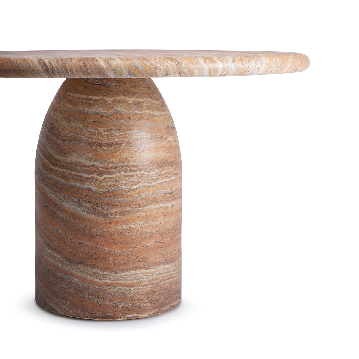 Table à manger Santino (finition pierre naturelle, 120 cm)