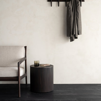 Fauteuil en tissu Jack (acajou, marron foncé, ivoire)