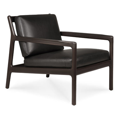 Fauteuil en cuir Jack (acajou, marron foncé, noir)