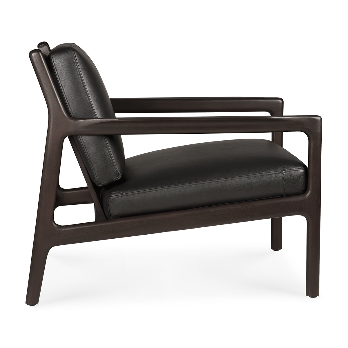 Fauteuil en cuir Jack (acajou, marron foncé, noir)
