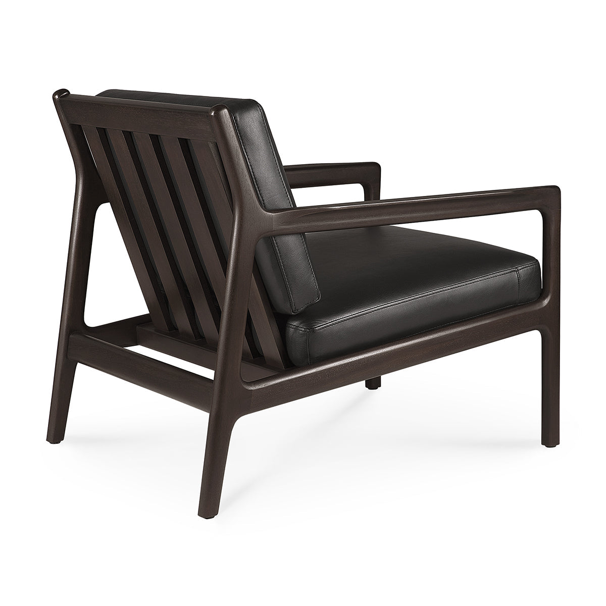 Fauteuil en cuir Jack (acajou, marron foncé, noir)