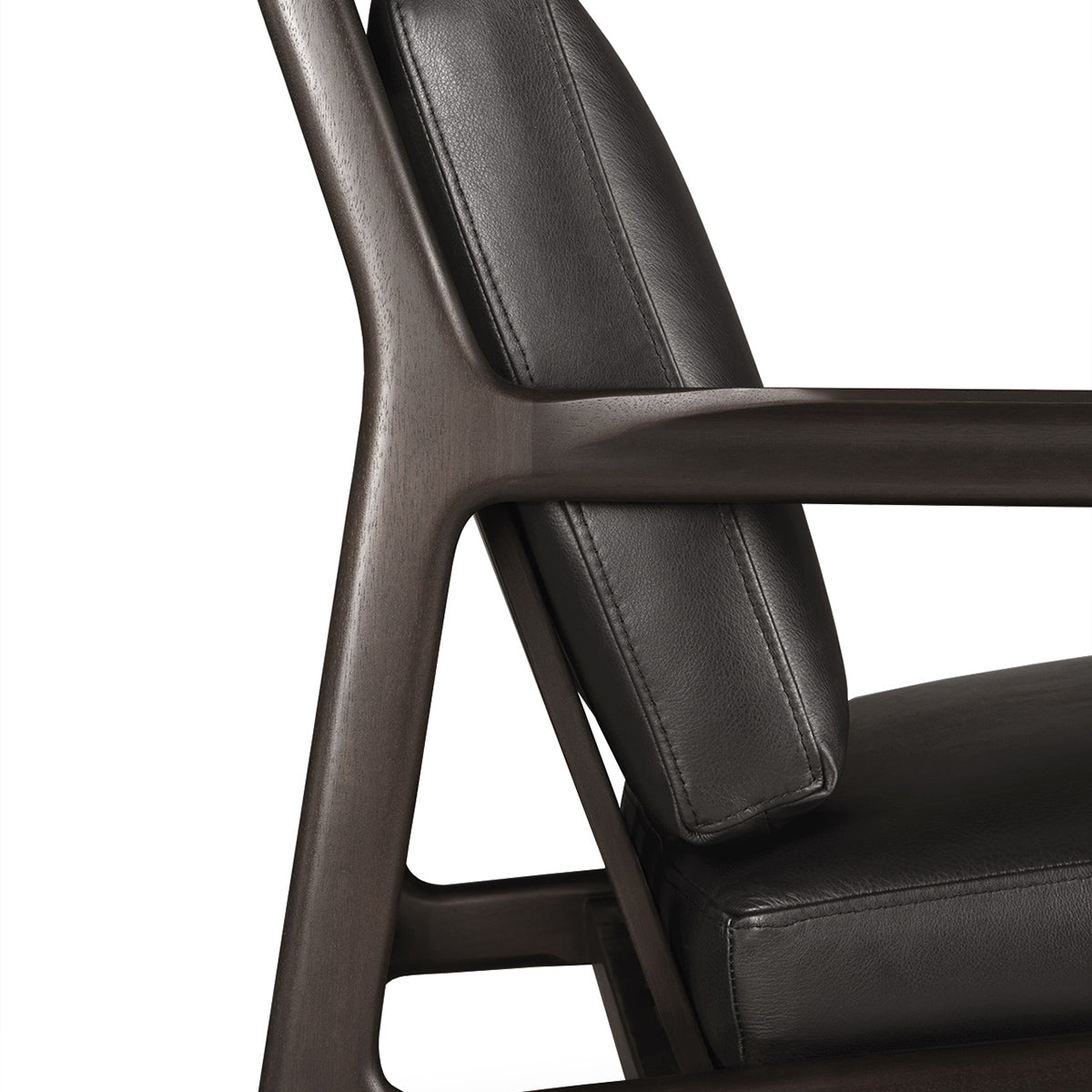 Fauteuil en cuir Jack (acajou, marron foncé, noir)