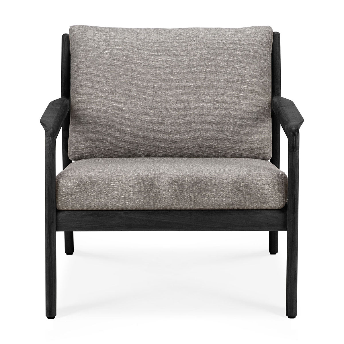 Chaise longue d'extérieur en tissu Jack (teck noir, moka, 76 cm)