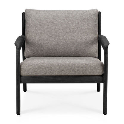 Chaise longue d'extérieur en tissu Jack (teck noir, moka, 76 cm)