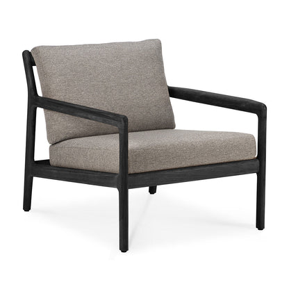 Chaise longue d'extérieur en tissu Jack (teck noir, moka, 76 cm)
