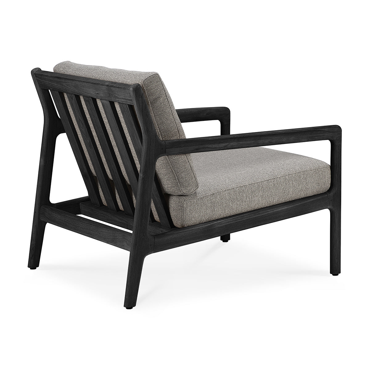 Chaise longue d'extérieur en tissu Jack (teck noir, moka, 76 cm)