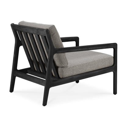 Chaise longue d'extérieur en tissu Jack (teck noir, moka, 76 cm)