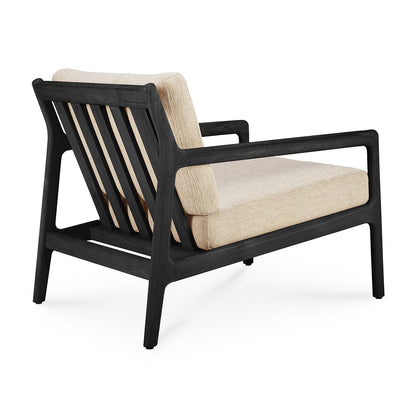Chaise longue d'extérieur en tissu Jack (teck noir, naturel, 76 cm)