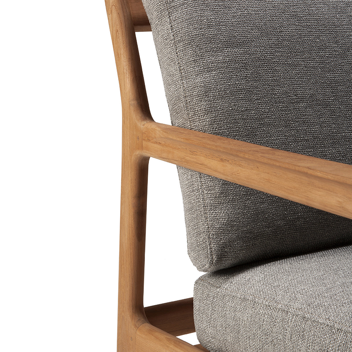 Chaise longue d'extérieur en tissu Jack (teck, moka)