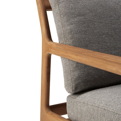 Chaise longue d'extérieur en tissu Jack (teck, moka)