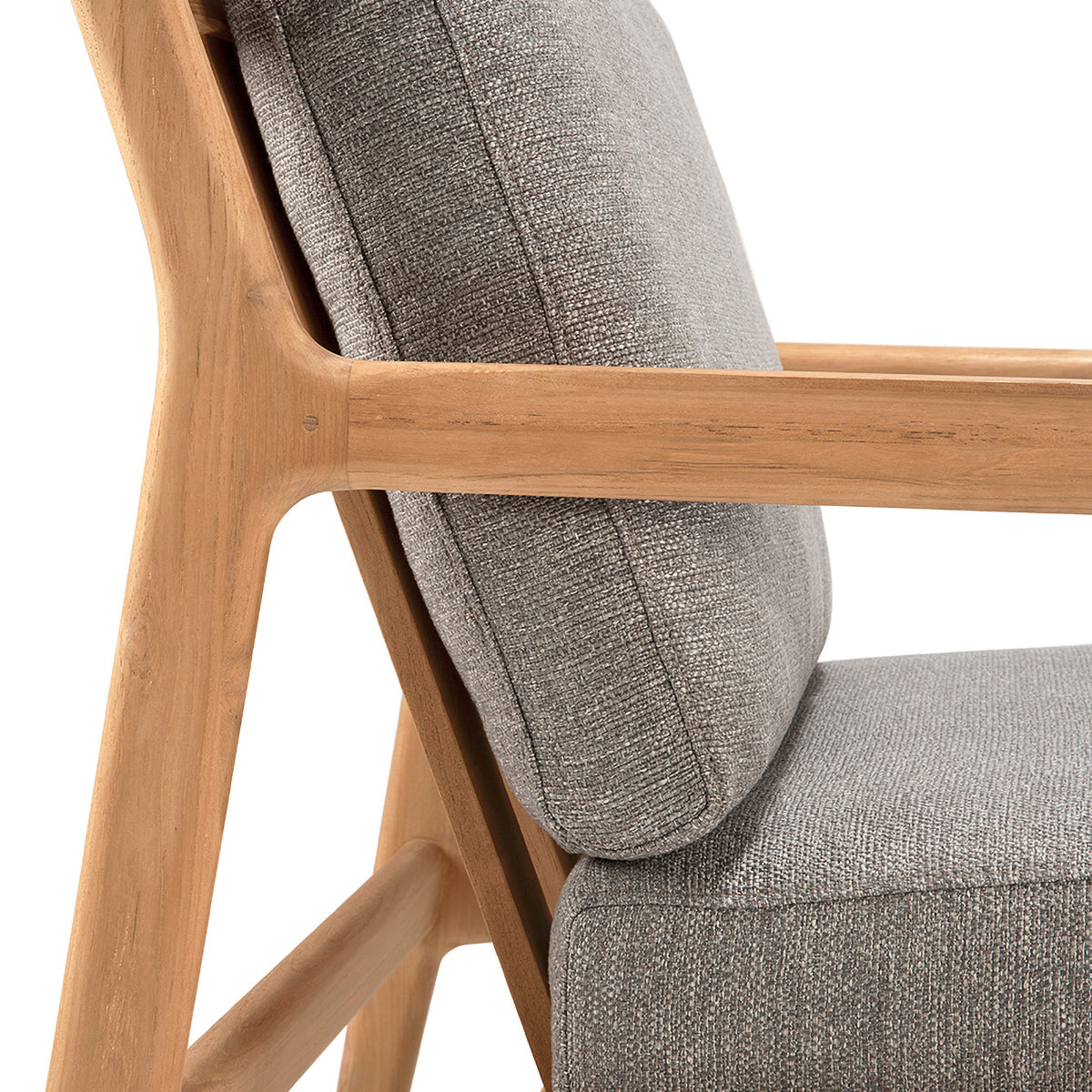 Chaise longue d'extérieur en tissu Jack (teck, moka)