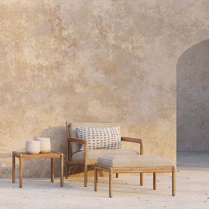 Chaise longue d'extérieur en tissu Jack (teck, naturel)