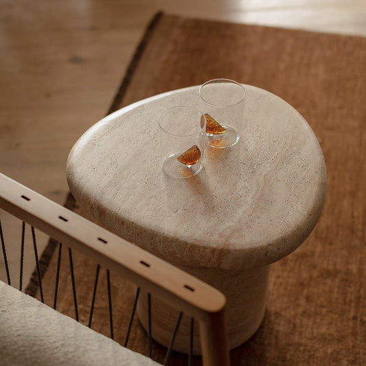 Table d'appoint Azzurra (finition travertin)