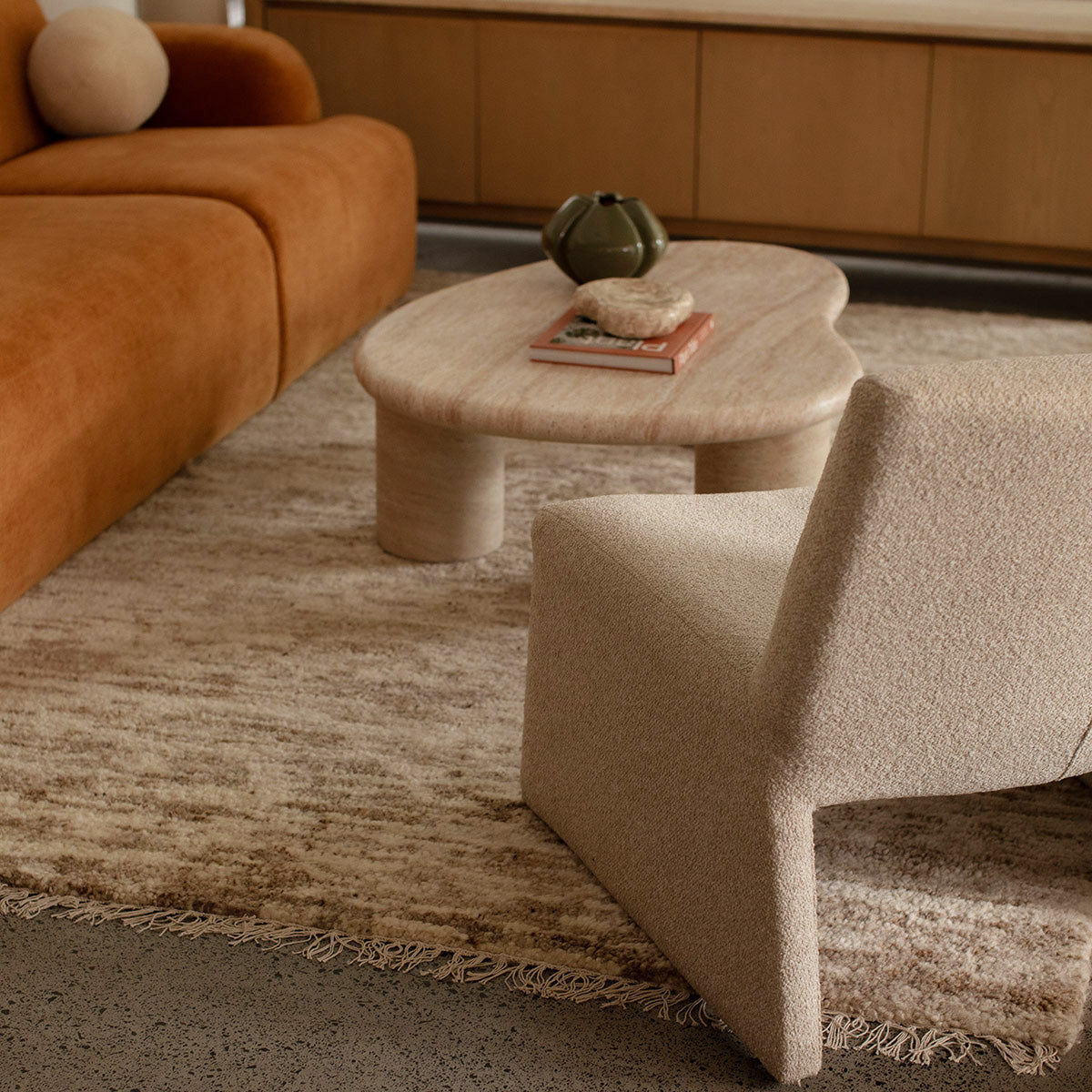 Table basse Azzurra (finition travertin)