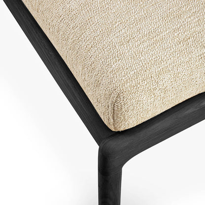 Repose-pieds d'extérieur en tissu Jack (teck noir, naturel)