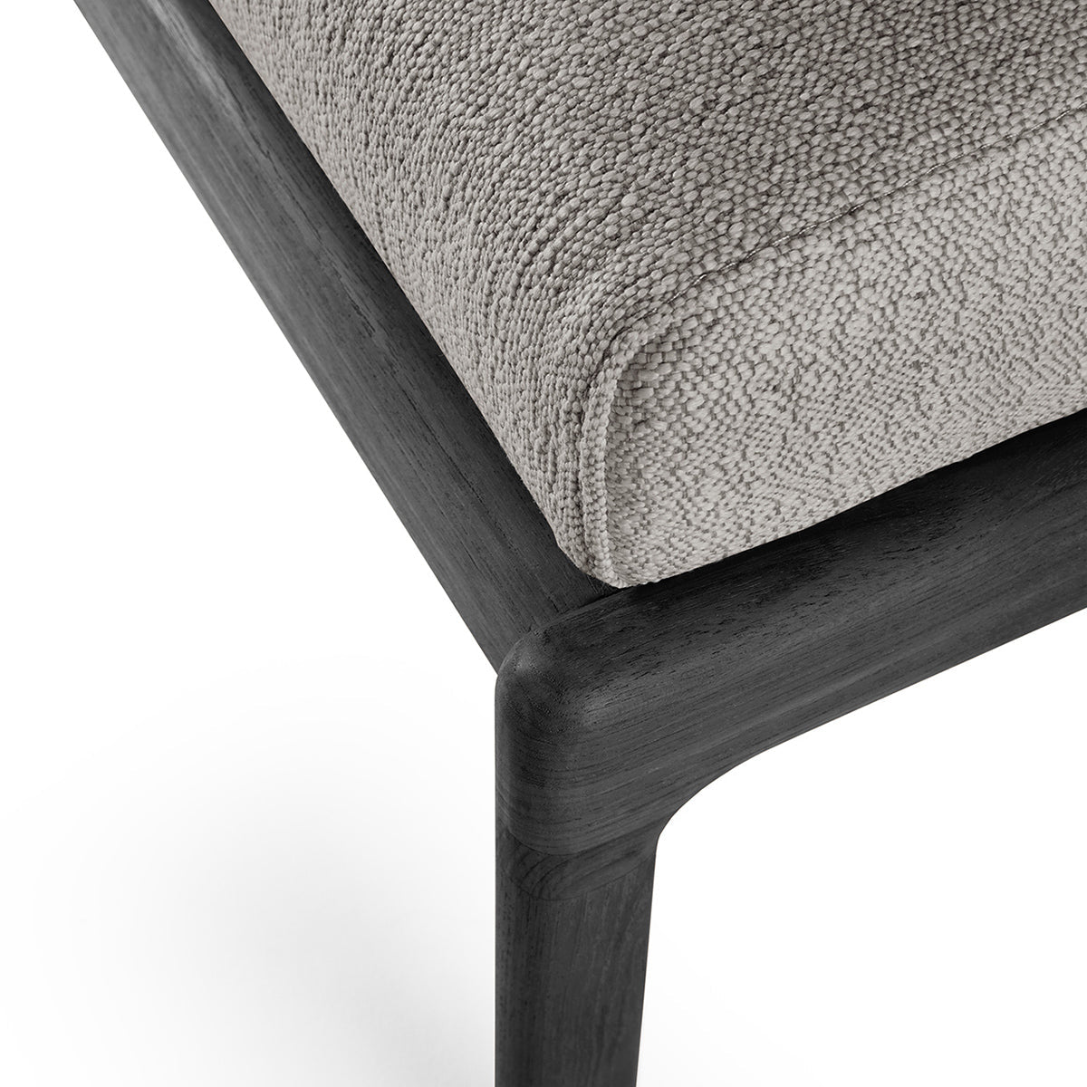 Repose-pieds d'extérieur en tissu Jack (teck noir, moka)