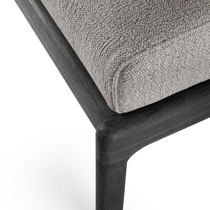 Repose-pieds d'extérieur en tissu Jack (teck noir, moka)