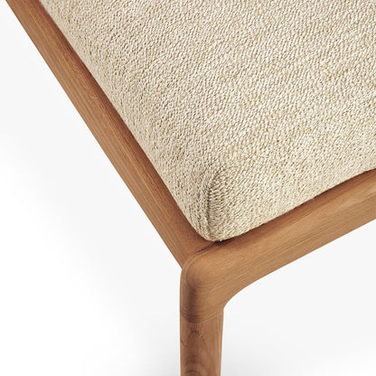 Repose-pieds d'extérieur Jack en tissu (teck, naturel)