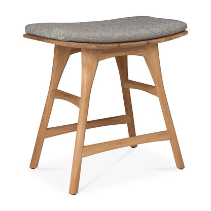 Tabouret de salle à manger d'extérieur en tissu Osso (moka)