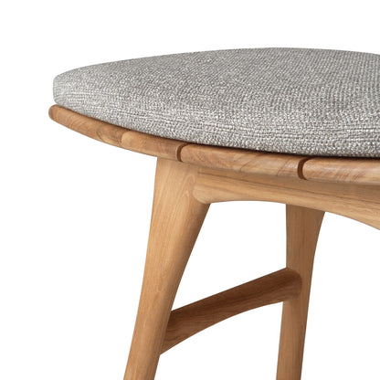 Tabouret de salle à manger d'extérieur en tissu Osso (moka)