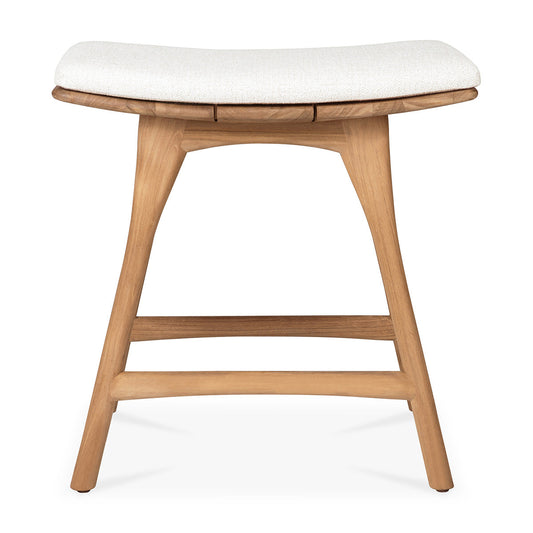 Tabouret de salle à manger d'extérieur en tissu Osso (blanc cassé)