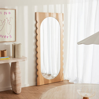 Miroir de sol en chêne Azzurra