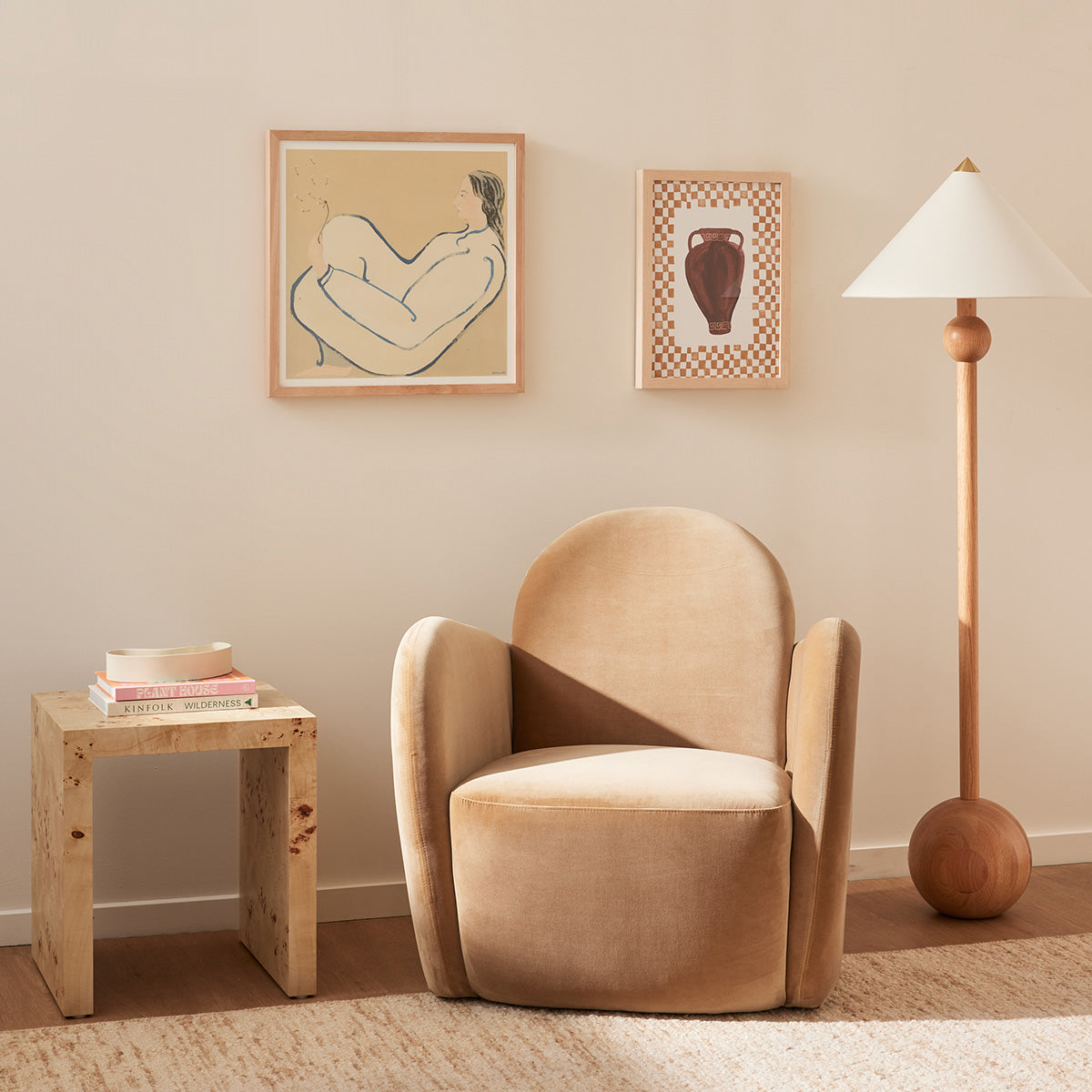 Table d'appoint Valentina Burlwood