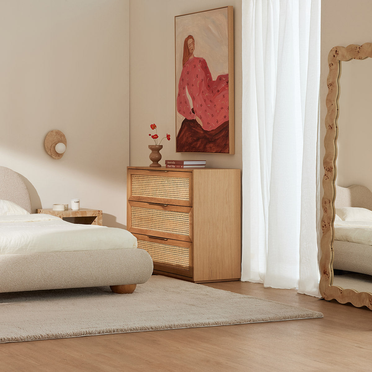 Miroir de sol en ronce de Carmella