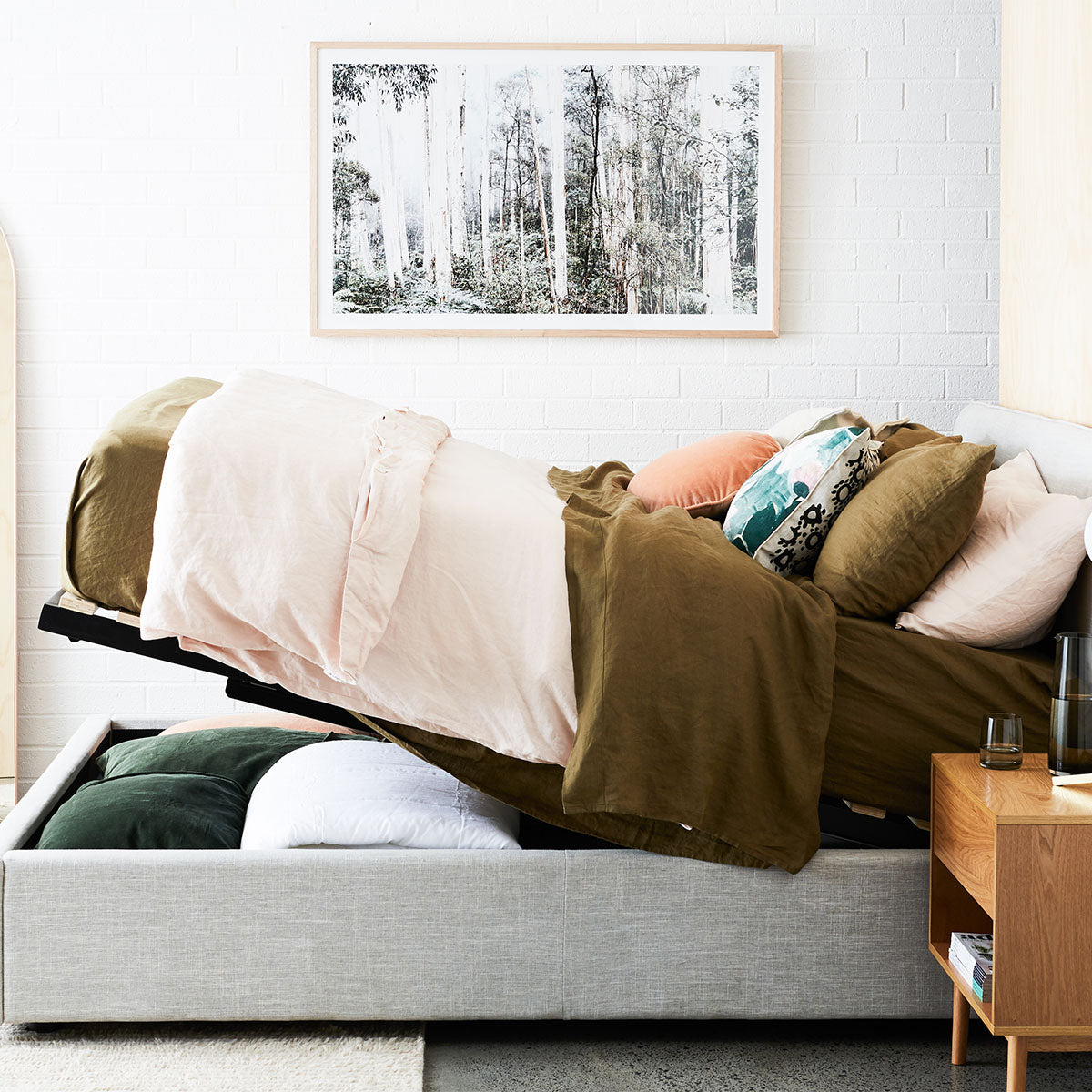 Lit Queen Size avec rangement Dane