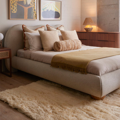 Tapis lavable en laine et peau de mouton Mackenzie