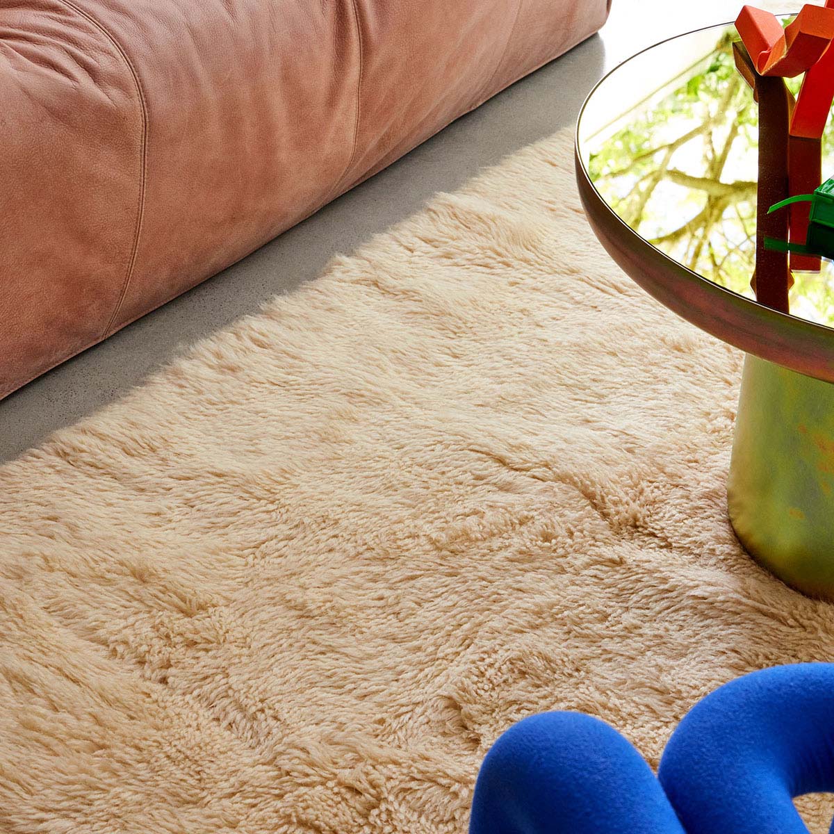 Tapis lavable en laine et peau de mouton Mackenzie