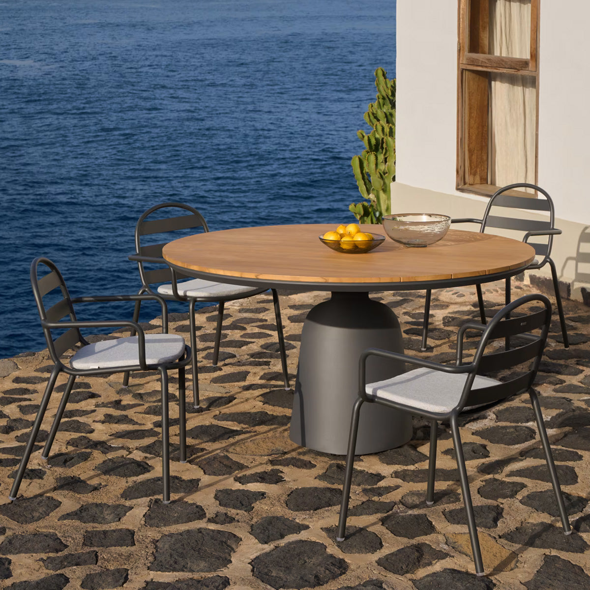 Table ronde Tudonis (Gris, 120 cm)