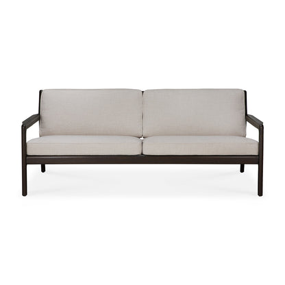 Canapé 3 places en tissu Jack (acajou, marron foncé, ivoire)