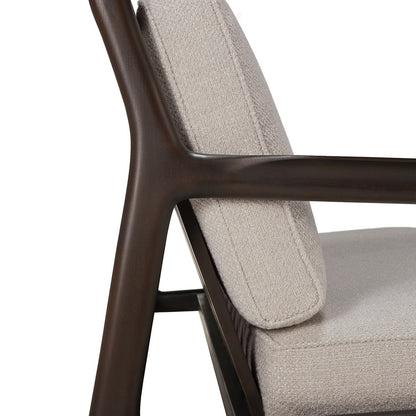 Canapé 3 places en tissu Jack (acajou, marron foncé, ivoire)